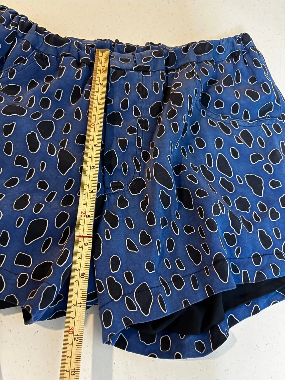 Sea New York Silk shorts size 2 blue artsy Print luxury